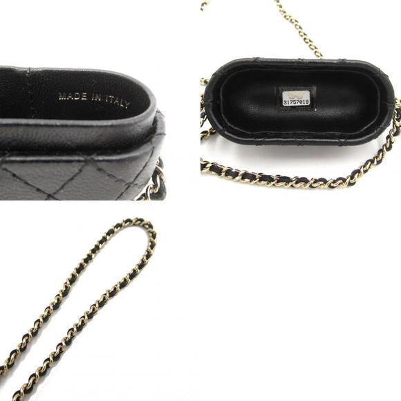 CHANEL airpods case Shoulder Bag lambskin sheep leather black - Picture 10 of 10